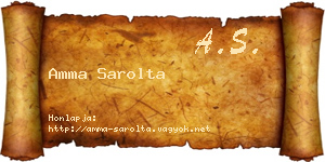 Amma Sarolta névjegykártya